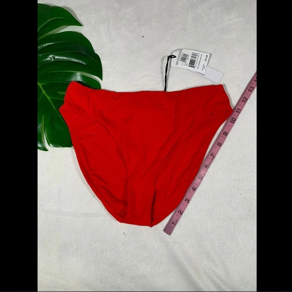 NWT‎ $74 Robin Piccone Ava High Waist Bikini Bottom